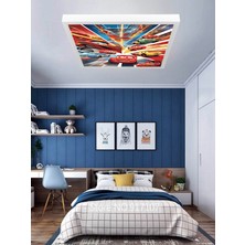 Şimşek Mcqueen Avize, 60X60 Çocuk Odası AVIZE,60WATT, Yapay Zeka Tasarım Avize, Mcqueen Istanbul