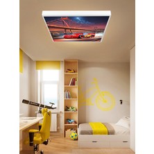 Şimşek Mcqueen Avize, 60X60 Çocuk Odası AVIZE,60WATT, Yapay Zeka Tasarım Avize, Mcqueen Istanbul