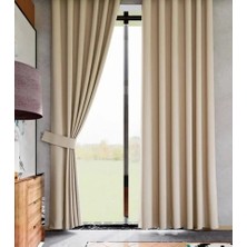 Morpi Bej Işık Geçirmez Blackout Karartma Güneşlik Perde