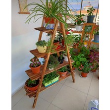 Ahşap Saksılık Ahşap Merdiven Saksılık Ahşap Çiçek Standı