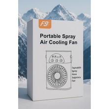F9 Taşınabilir Spreyli Mini Masaüstü Fan – Usb-C Şarjlı – 3 Kademe – Su Hazneli – LED Işıklı