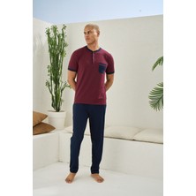 Kly Midi Yaka Yarım Kol Pijama Takımı 2097