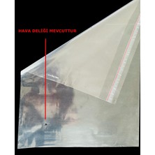 HG Tedarik 100 Adet 20X35 cm Bantlı Yapışkanlı Şeffaf Opp Jelatin Poşet ( 20X30+5)