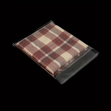 HG Tedarik 50 Adet 26X42 cm Bantlı Yapışkanlı Şeffaf Opp Jelatin Poşet, Şeffaf Poşet ( 26X37+5 Cm)
