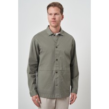  Erkek Su Yeşili Worker Gömlek Ceket