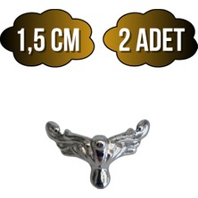 DS Yapı Anka 1.5cm Metal Ayak Çeyiz ve Hediye Kutusu Mobilya Ayağı(1.5cm)(Gümüş)