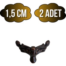 Anka 1.5cm Metal Ayak Çeyiz ve Hediye Kutusu Mobilya Ayağı(1.5cm)(Bronz)