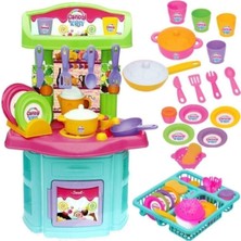 Renkli Büyük Mutfak ve Bulaşıklık Seti, Eğlenceli Oyun Keyfi Için!