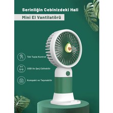 Mini Taşınabilir Masaüstü El Fan Dahili Batarya Kablosuz Kullanım Ultra Kompakt