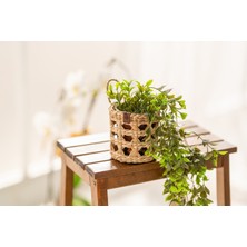 AtanDu Home % 100 El Yapımı Doğal Hasır Sepet | 9X11 cm Çok Amaçlı Organizer | Mutfak, Banyo, Salon Için Dekoratif Sepet