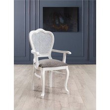 Gazzini Furniture Versailes Hazeranlı Kolçaklı Klasik Ahşap Sandalye