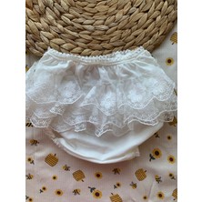 Bebek Penye Süslü Dantelli Fırfırlı Elbise Altı Külodu Bebek Bezi Kılıfı