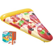 Bestway Turuncu Yatak, Pizza Dilimi Desenli, 188X130 Cm, Rahat ve Şık Uyku Alanı