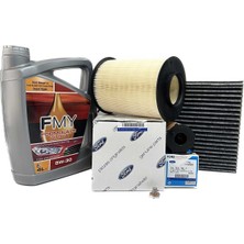 Ford Focus 2 1.6 Tdci Dizel Filtre Bakım Seti 2008-2011 Hava+Yağ+Karbonlu Polen Filtresi+Motor Yağı