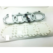 Ceymstech _audı Ön Logo LED Işığı A1-A3-A4-A6-Q2 (275MMX95MM) Mat Siyah Renk Beyaz Işık