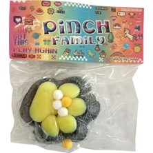 Siyah Sarı Renk Tüylü Yapışan Sukuşi Mojmoj Büyük Boy Kedi Patisi Squishy Aksesaurlı