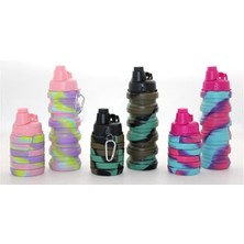 Katlanabilir Portatif Silikon Su Şişesi 500 ml Model 2