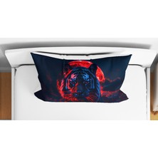Kaplan 3D Dijital Baskılı Tek Kişilik Erkek Çarşafsız Nevresim Takımı