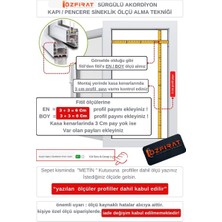 Plise Pileli Sürgülü [EN70 x Boy 140CM] Akordiyon Kayar Kapı - Pencere Sineklik (Demir Kapı ,ahşap Kapı, Çelik Kapı Pimapen Kapı Sinekliği