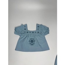 Kız Bebek Ikili Nakışlı %100PAMUKLU Şortlutakım