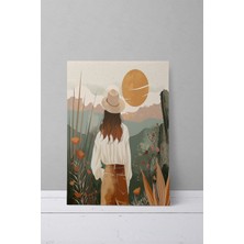 Bohem Doğa Temalı No:3 Retro Vintage 18X27 Mdf Ahşap Poster Tablo