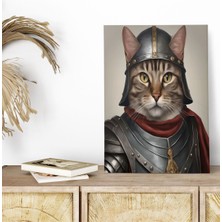 Ortaçağ Kedi Temalı No:4 Retro Vintage 18X27 Mdf Ahşap Poster Tablo