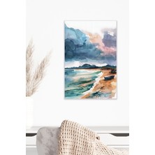 Yağlı Boya Görünümlü Retro Manzara Temalı No:1 18X27 Mdf Ahşap Poster Tablo