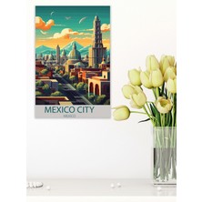 Mexico City Retro Vintage 18X27 Mdf Ahşap Poster Tablo