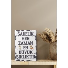 Sadelik Her Zaman En Büyük Şıklıktır Motivasyon Retro Vintage 18X27 Mdf Ahşap Poster Tablo