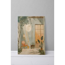 Bohem Doğa Temalı No:10 Retro Vintage 18X27 Mdf Ahşap Poster Tablo