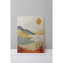 Bohem Doğa Temalı No:8 Retro Vintage 18X27 Mdf Ahşap Poster Tablo