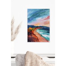 Yağlı Boya Görünümlü Retro Manzara Temalı No:3 18X27 Mdf Ahşap Poster Tablo