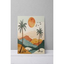 Bohem Doğa Temalı No:20 Retro Vintage 18X27 Mdf Ahşap Poster Tablo