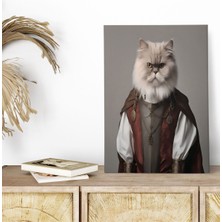 Ortaçağ Kedi Temalı No:12 Retro Vintage 18X27 Mdf Ahşap Poster Tablo