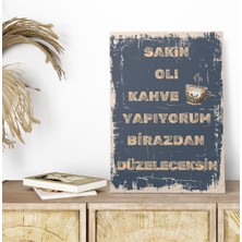 Evde Internet Varken Dışarı Çıkmak Yassaktır Komik Retro Vintage 18X27 Mdf Ahşap Poster Tablo