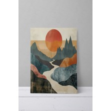 Bohem Doğa Temalı No:25 Retro Vintage 18X27 Mdf Ahşap Poster Tablo