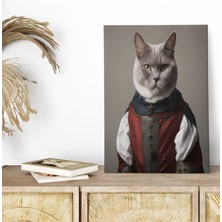 Ortaçağ Kedi Temalı No:10 Retro Vintage 18X27 Mdf Ahşap Poster Tablo