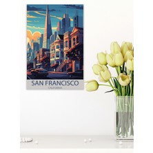 San Francisco Retro Vintage 18X27 Mdf Ahşap Poster Tablo