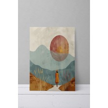 Bohem Doğa Temalı No:6 Retro Vintage 18X27 Mdf Ahşap Poster Tablo