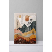 Bohem Doğa Temalı No:18 Retro Vintage 18X27 Mdf Ahşap Poster Tablo