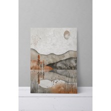 Bohem Doğa Temalı No:22 Retro Vintage 18X27 Mdf Ahşap Poster Tablo