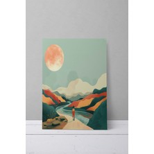 Bohem Doğa Temalı No:17 Retro Vintage 18X27 Mdf Ahşap Poster Tablo