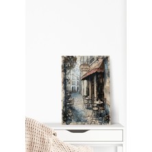Cafe De Paris No:1 Retro Vintage 18X27 Mdf Ahşap Poster Tablo