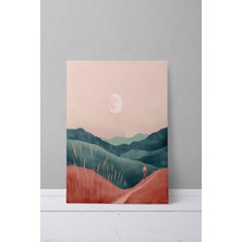 Bohem Doğa Temalı No:9 Retro Vintage 18X27 Mdf Ahşap Poster Tablo