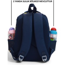 Kidessa 2035 Anatomik Sırtlı Yapılı Unisex Beslenmeli Ilkokul Çantası - NKT02035-MAVI-PEMBE-TEKEBAT
