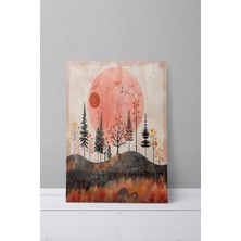 Bohem Doğa Temalı No:16 Retro Vintage 18X27 Mdf Ahşap Poster Tablo