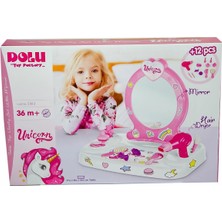 2563 Oyuncak Unicorn Masaüstü Aynalı Makyaj Seti