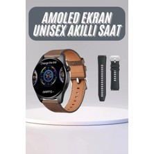 Yeni Nesil Akıllı Saat Çift Kordonlu 1.5 Inç Yuvarlak Ekran Gps ve Nfc Uyumlu