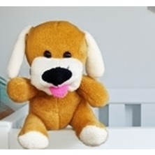 Sevimli Peluş Oyuncak Köpek 25cm Yumuşak Oyuncak Hayvan, Dili Dışarıda Tasarım, Hediye Çocuk Için