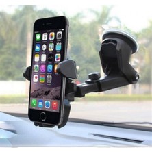 Teleskopik Araç Telefon Tutucu 360° Dönebilen, Vantuzlu, Uzayıp Kısalabilen Tüm Telefonlarla Uyumlu